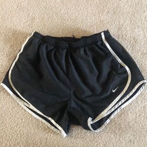 Women’s black NIKE DRI FIT RUNNING SHORTS
